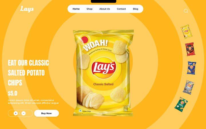 Lays Landing page by HamZaif Technologies